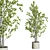 Concrete Vase Branch Tree Set 3D model small image 1