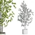 Concrete Vase Branch Tree Set 3D model small image 5