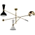 Elegant Brass Orbitale Chandelier 3D model small image 1