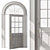 Elegant Arched Door Model 76 3D model small image 2