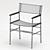 Repose Steel Armchair Handcrafted Metal 3D model small image 4