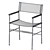 Repose Steel Armchair Handcrafted Metal 3D model small image 9