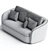 Modern Oatmeal 3 Seater Sofa 3D model small image 3