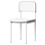  Modern Black Steel Dining Chair 3D model small image 2