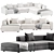 Elegant Dune Poliform Sofa 3D model small image 1