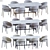  Modern Marble Dining Set 3D model small image 2