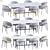  Modern Marble Dining Set 3D model small image 5