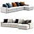 Modern Poliform Dune Chaise Longue 3D model small image 2