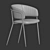 Elegant Nelli Dining Chair 3D model small image 5