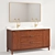 Walnut Double Vanity Set 3D model small image 2