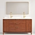 Walnut Double Vanity Set 3D model small image 3