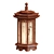 Handcrafted Carved Wood Lamp 3D model small image 1