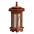 Handcrafted Carved Wood Lamp 3D model small image 2