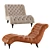 Elegant Audrey Chaise Lounge 3D model small image 2