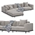 Elegant Arflex Claudine L Sofa 3D model small image 2