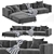 Elegant Arflex Claudine L Sofa 3D model small image 4