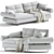 Elegant Limes Sofa by Bicego 3D model small image 1