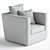 Elegant ELLA Lounge Chair 3D model small image 3