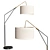 Modern White LED Bedside Floor Lamp 3D model small image 1