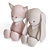 Alice & Pomme Soft Toys Set 3D model small image 4