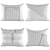 Luxury Decorative Cushions Pack 3D model small image 6