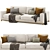 Spencer 4-Seat Sofa in 2 Colors 3D model small image 2