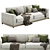 Spencer 4-Seat Sofa in 2 Colors 3D model small image 3