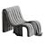 Sleek Modern Armchair N_2 3D model small image 2