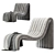 Sleek Modern Armchair N_2 3D model small image 4