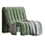 Sleek Modern Armchair N_2 3D model small image 6