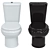 Modern Compact Black Toilet Dora 3D model small image 2