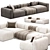 Elegant Braid Mahy Sectional Sofa 3D model small image 4