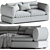 Elegant Parma Sofa Set 3D model small image 5