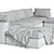 Modular Sectional Roma Linen 2014 3D model small image 3