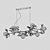 Asta Gold Chandelier Luminaire 3D model small image 2