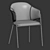 Modern White Dill Dining Chair 3D model small image 4