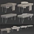 Modern Bench with Plush Throw 3D model small image 7