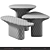 Anvil Side Tables Set 3D model small image 6