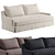 Modern Two-Seater Sofa Chic 3D model small image 1