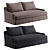 Modern Two-Seater Sofa Chic 3D model small image 2