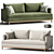 Elegant Theo Upholstered Sofa 3D model small image 1