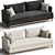 Elegant Theo Upholstered Sofa 3D model small image 2