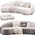 Curved Boucle Sofa: Modern Elegance 3D model small image 4