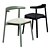 Modern Ando Chair Upholstered Design 3D model small image 2