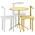  Nordic Modern Dining Set 3D model small image 6