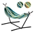 Outdoor Double Hammock with Compact Steel Frame 3D model small image 1