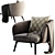 UOVO Armchair: Contemporary Chic Comfort 3D model small image 3