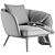 UOVO Armchair: Contemporary Chic Comfort 3D model small image 5