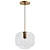 Sleek Glass Pendant Light 3D model small image 1