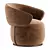  Stylish Picolo Fabric Armchair 3D model small image 1